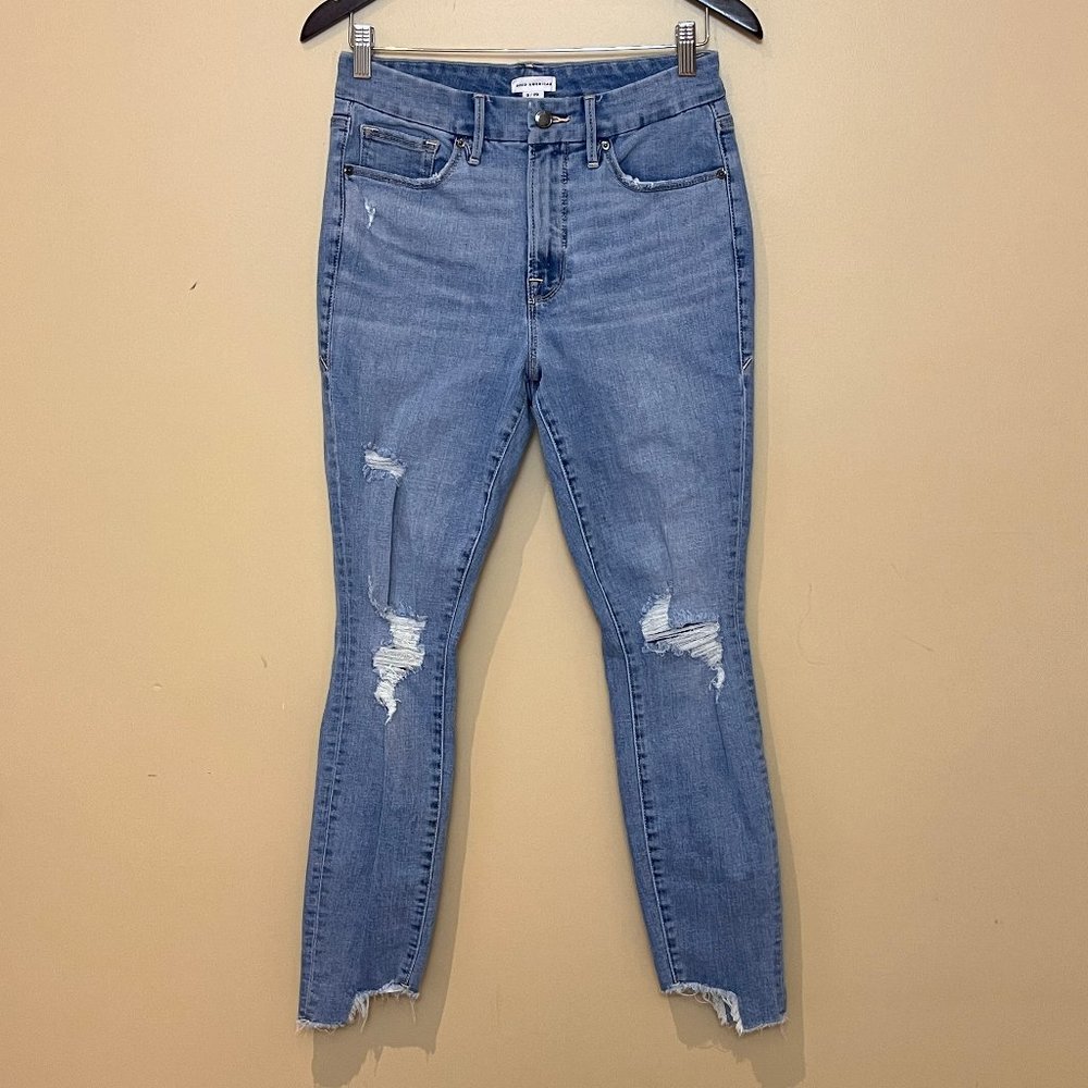 Good American Good Legs Crop High Waisted Skinny Jeans - Women's Size 8 / 29